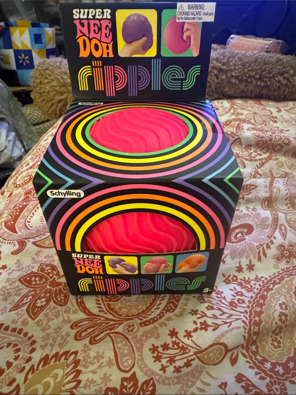 Super NeeDoh Ripples Stress Ball large - Pink